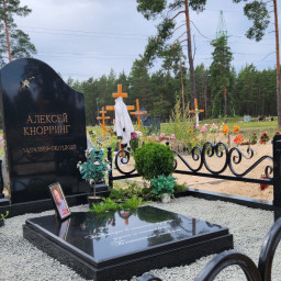 Preview image for  A classic headstone made of high-quality Scandinavian granite