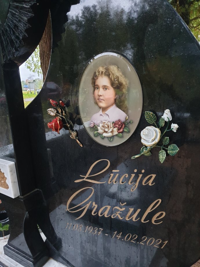 Oval portrait on glass