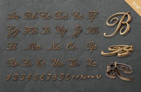 Burti Corsivo Bronzo