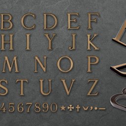 Preview image for  Letters and numbers Romano Bronzo