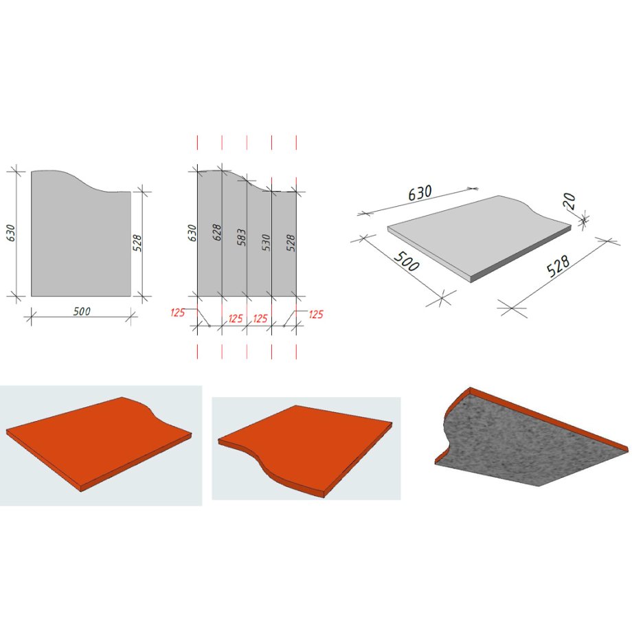 Vilnis 5 - Granīta piemiņas plāksne 630mm augstumā