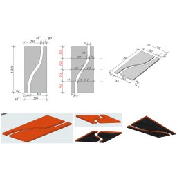 Preview image for  Vilnis 1 - Granīta piemiņas plāksne bez gravējumiem ar vertikālo izgriezumu