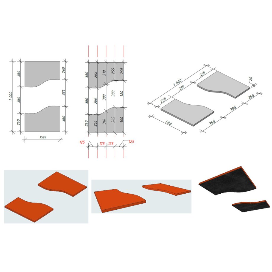 Vilnis 3 - Granīta piemiņas plāksne bez gravējumiem ar izgriezumu pa vidū