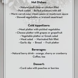 Preview image for  Funeral Repast Menu