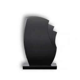 Preview image for  Elegants melna granīta kapakmens ar viļņveida formu