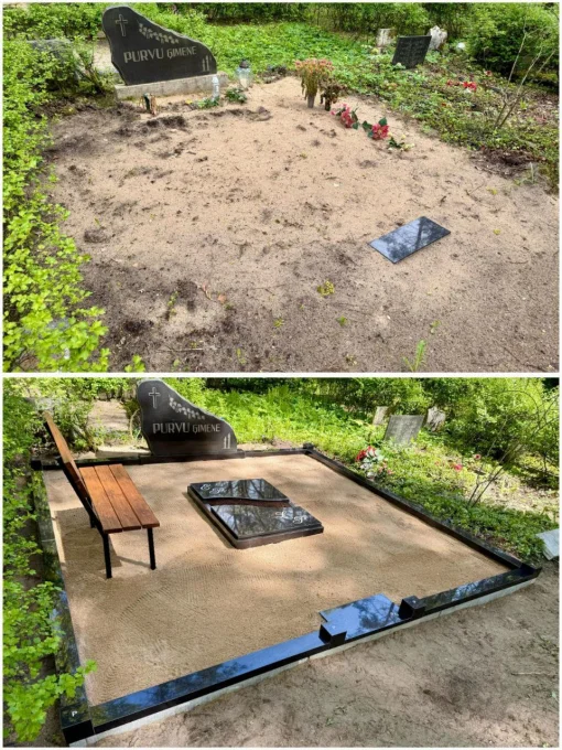 Akmens Kleisti – Monument workshop in Riga Akmens Kleisti SIA Workshop in Riga is a place where high-quality granite monuments and tombstones are created.