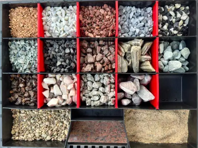 Šķembu un oļu izvēle