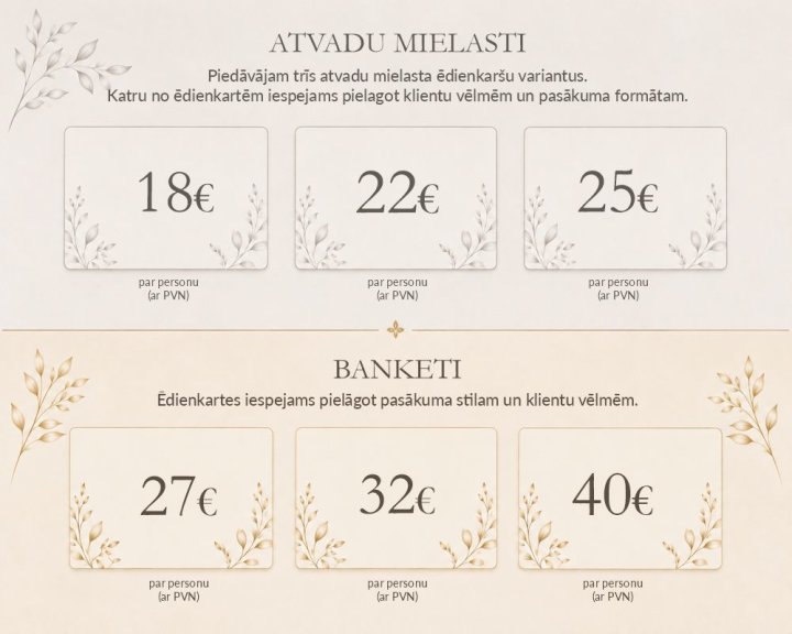 Atmosfēra ēdienkarte